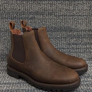 Patina Brown Leather Chelsea Boots Size 7